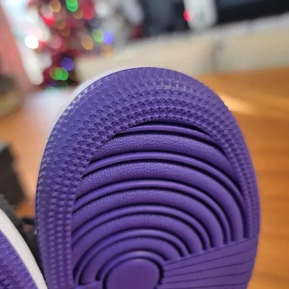 Air Jordan 1 Mid SE GS 'Varsity Purple' Sz 6Y BQ6931-105 - Picture 7 of 12